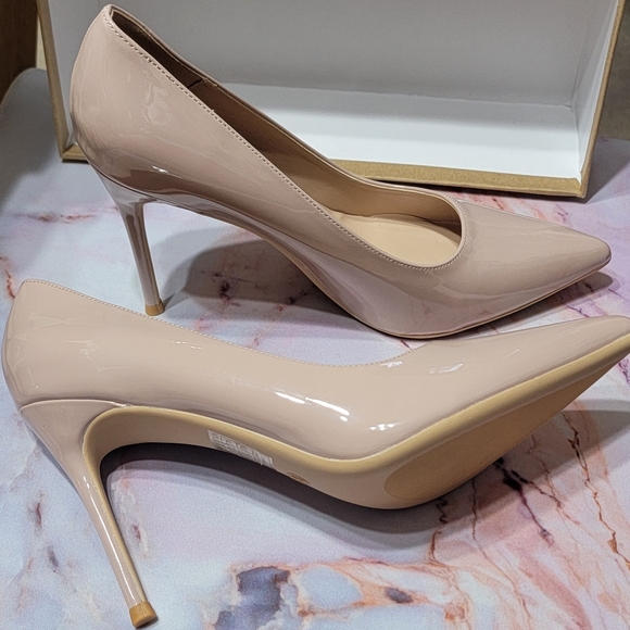 Elisabet Tang Women's  Pointed Toe High Heels Party Stilettos Nude New in Box - Picture 15 of 16